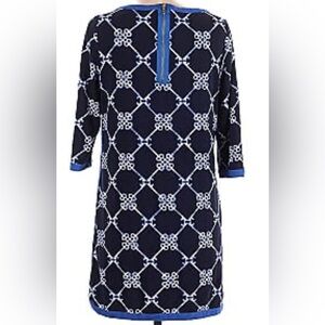 Crown & Ivy Navy and Blue Geometric Dress